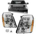 A Pair With Ballast HID/Xenon Headlight Assembly Fit for 2007-2014 Cadillac Escalade Headlamp HID Projector Left Driver and Right Passenger Side With Bulbs GM2503348 20806109 25897648
