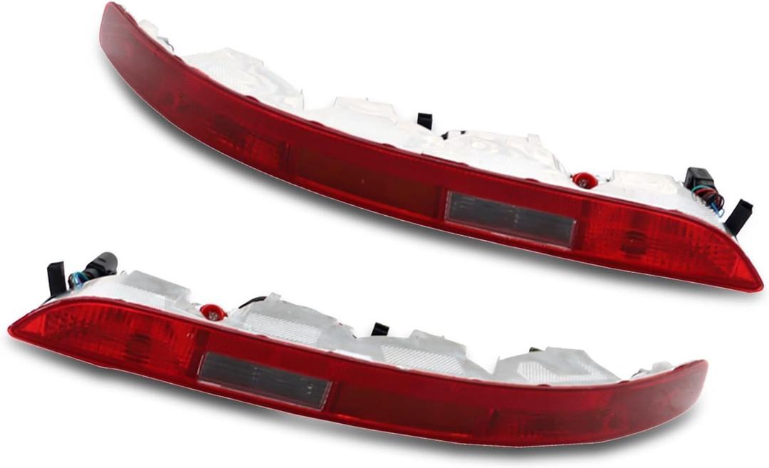 Rear Pair Bumper Lights w/Bulbs & Harness Compatible with Q5 2009-2016 Lower Rear Light Bumper Tail Lights 8R0945096B 8R0945095B