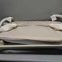 ANGELBLISS Electric Baby Bassinet, Auto Rocking Bedside Sleeper, 6 Heights with Mattress, Washable Sheet, Remote Control, 5 Speeds, 3 Timers, 12 Sounds, Wheels & Storage, Beige, Full