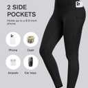 CHRLEISURE Leggings with Pockets for Women - Tummy Control High Waisted Soft Workout Yoga Pants (Black, M)