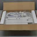 TUTOTAK Small Narrow Side Table with Charging Station, Skinny End Table for Small Spaces, Slim Nightstand with USB Ports and Outlet, Sofa Beside Table with Wheels, White TB01BW046