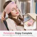 Perytong Sleep Headphones Wireless, Bluetooth Sports Headband Headphones with Ultra-Thin HD Stereo Speakers Perfect for Sleeping,Workout,Jogging,Yoga,Insomnia, Air Travel, Meditation (Bright Pink)