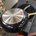 Caraway Nonstick Ceramic Sauté Pan with Lid (4.5 qt, 11.8") - Non Toxic, PTFE & PFOA Free - Oven Safe & Compatible with All Stovetops (Gas, Electric & Induction) - Black