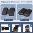 Adjustable Seat Cushion, Memory Foam Office Chair Cushion, Car Seat Cushion, Foldable Travel Cushion for Tailbone Pain, Sciatica Pain Relief, Lifting Cushion for Sitting, Driving, Traveling(Medium)