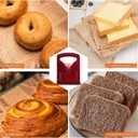 Bagel Slicer, Perfect for Bagels, Safe Grip, Safety Shield, Bagel Cutter Stainless Steel, Universal Slicer (Red)