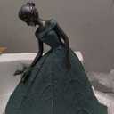 Guichifun Fairy Statue Collection Home Decoration - Leaf Angel Girls Resin Home Decor for Outside or Inside Rustic Garden Outdoor Yard Decorations Figurines Gift 14.25 x 9 x 20.25 Inch (X-Large, Green-bird)