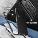 i-Blason for Samsung Galaxy S23 Ultra Case with Stand, [2 Front Frames] [Built-in Screen Protector] [Belt Clip Holster], Military-Grade Shockproof Rugged Phone Case for Samsung Galaxy S23 Ultra, Black