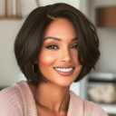 Short Bob Wig, Synthetic Hair, Black, Natural Looking Synthetic Hair Wigs for Women Female Wig Bob Hairstyles Brown Hair (Brown)