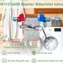 W11210459 W10869799 Washer Water Inlet Valve, Compatible with Whirlpool Maytag Kenmore Amana Crosley Inglis Roper Washing Machine, Replace Part For W10701459 W10838319 W11025984 W11038711 W11210459VP