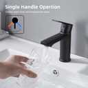 BELZ 2-Pack Matte Black Bathroom Faucet, Modern Single Handle Set of 2 Sink Faucets for Single Hole Vanity, Tool-Free 15-Min Install, Anti-Peeling Finish, Pre-Installed 24" Supply Lines