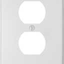 AMERELLE Universal LumiCover Wallplate with Built-In Night Light, Standard Duplex, White - Easy DIY Installation, Convenient Low-Profile Design