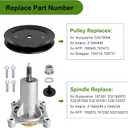 187292 Spindle Assembly with 195945 Pulley, Fit for Hu sqvarna/Craftsman 42" 46" 48" 54" Mower Deck, Mandrel Spindle Replace 587819701 532187281 532192870, Pulley 195945 197473, 1 Pack