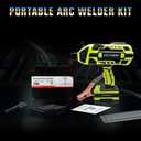 TRQWH Portable Welding Machine 110V ARC Handheld Welder IGBT Inverter Welding Gun Stick Welder 5 Variable Current Adjustment Hand Held Welder Machine, Fit for 1/16"-1/8" Welding Rods (Green)