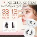 LASHVIEW Upgrade Magnetic Eyelashes with Applicator,Reusable Soft Magnetic Eyelashes Natural Look, No Glue Needed,Easy to Wear and Remove,RC24PDark Brown