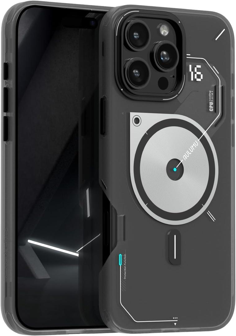 Aulumu A16 for iPhone 16 Pro Max Magnetic Thermal Case | IMD Technology | Compatible with Magsafe | Translucent Gray