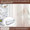 DA97-14314B Door Bin Compatible with Samsung Refrigerator (Right) Door Shelf, Part Number: RF23HCEDBBC, RF23HCEDBSG, RF23HCEDBSR, RF23HCEDBWW, RF23HCEDTSR etc.