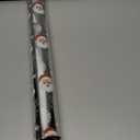 MAYPLUSS Reversible Christmas Wrapping Paper Roll - 17 Inch X 33 Feet - Vintage Santa Claus Silver Christmas Snowy Forest Design w/Metallic Foil Shine Winter Gift Wrap Paper for Holiday, Celebration