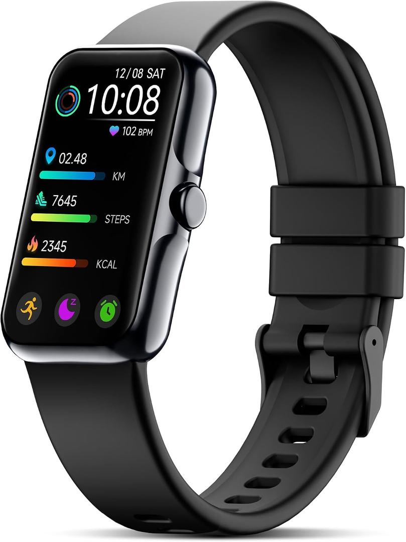 Health Fitness Tracker, Smart Watch with 24/7 Heart Rate and Blood Oxygen Monitor, Sleep Tracker with IP68 Waterproof, Activity Tracker Pedometer Step Counter for Women Men