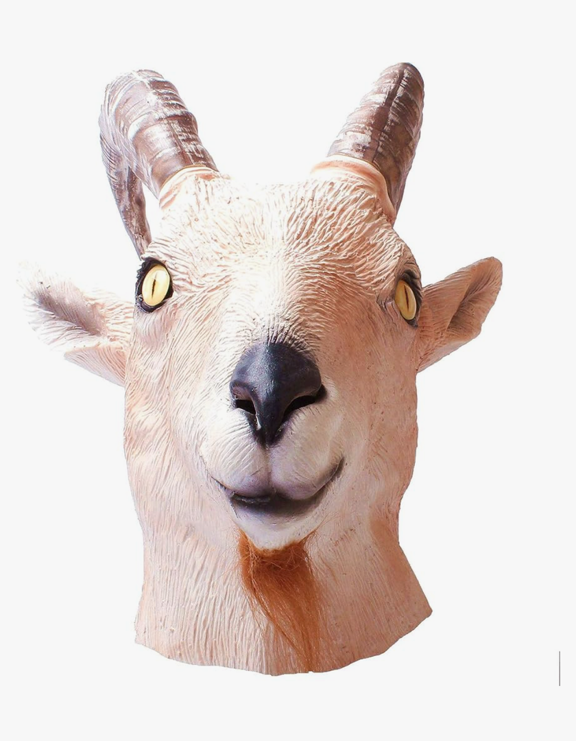RAPGET Antelope mask Goat Antelope Animal Head Mask Novelty Halloween Costume Party Latex Animal Mask Full Head for Adults