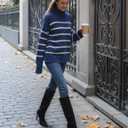 Knee High Boots Women Pointed Toe Tall Boots 3 In Stiletto High Heel Long Boots Side Zipper Dress Knee High Boots (10, Black)