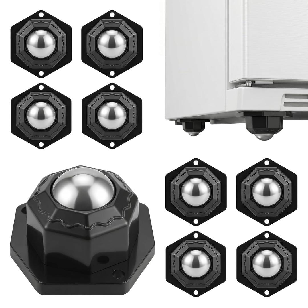 Hex Self Adhesive Caster Wheels 8PCS, Heavy Duty Furniture Movers | Move Heavy Items 38lbs Wheel 360 Swivel No Tools Peel Stick
