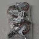 SHUESS 4 Pack 3" Prep Table Wheels, Expanding Stem Caster fit for 7/8" and 1" ID Leg Tube for Stainless Steel Worktable, Kitchen Metal Prep Tables