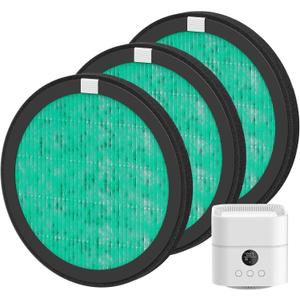 3 Pack Replacement Filters Compatible with HomBreez Air Purifier and Humidifier Combo (WG-03/WG-03-S/F-WG), 4-Stage Filtration System Filters