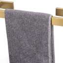 TocTen Bath Towel Rack - Square Base Thicken SUS304 Stainless Steel Towel Bar for Bathroom, Bathroom Bar Accessories Towel Rod Heavy Duty Wall Mounted Towel Holder (Brushed Gold, 12 Inch)