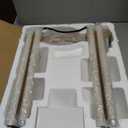 70" Torchiere Floor Lamp with NightLight, Etched Glass Shade, Bulb Included