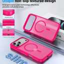 Magnetic for iPhone 17 Pro Case, [Anti-Slip] [Military-Grade Drop Protection] [Camera Protection] Skin-Friendly Slim Matte Shockproof Protective for iPhone 17 Pro Phone Case, Hot Pink