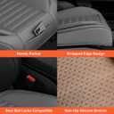2 Pack Car Bottom Seat Covers, Luxury Leather Front Seat Covers, Breathable and Waterproof Automotive Bottom Seat Covers, Universal Anti-Slip Seat Covers Fit for Most Vehicles (Gray)