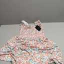 DEEP SELF Women Summer Sleeveless Romper Square Collar Ruffle Straps Flowy Short Jumpsuit with Pockets, Medium