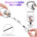 4 x Nurse Badge Reel, Capybara Badge Holder Cute Pediatric Decorative Retractable Heavy Duty with 360Swivel Carabiner Keychain Name Nursing Accessories ID Clip for Vet Medical Assistant RN Intern Nurse