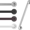 16 Inch Grab Bars for Wall Brush Nickel, Safety Shower Grab Bars for Seniors Elderly Handicapped, Handicap Grab Bars for Shower with Concealed Screws, Tesuchan