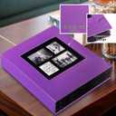 Ywlake Photo Album 4x6 500 Pockets Photos, Extra Large Capacity Family Wedding Picture Albums Holds 500 Horizontal and Vertical Photos Purple