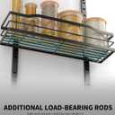 Moforoco 6-Tier Over The Door Pantry Organizer, Pantry Organization and Storage, Black Hanging Basket Cabinet Door Wall Spice Rack Shelves, Home & Kitchen Laundry Room Bathroom Essentials accessories, 6-Tier Standard, Black