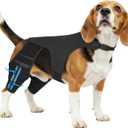 Dog Leg Braces for Back Leg, Adjustable Dog Knee Brace for Torn Acl Hind Leg with 4 Stabilizers, Hip Support to Reduces Pain, Ligament Injuries, Luxating Patella, M