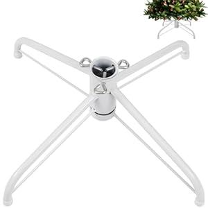 JSungo Foldable Christmas Tree Stand, 16.3 inch Metal Christmas Tree Base, Fits 3 Ft to 6 Ft Artificial Trees (0.5-1.37 Inch Pole), Black