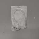 1875W Short Extension Cord,15A 14AWG Low Profile Flat Plug Heavy Duty Extension Cord Outlet Saver 3-Prong Grounded Power Extension Cable (White 1 Feet)