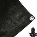 Shatex 90% Shade Fabric Shade Fabric Sun Shade Cloth with Grommets for Pergola Cover Canopy Black (8x10ft)