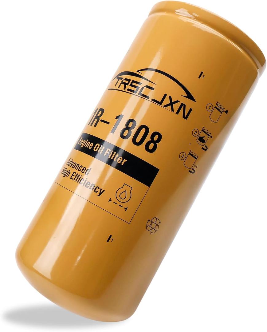 1R1808 Oil Filter Compatible with Caterpillar 1R-1808 Oil Filter 3406B 3408 3412C 3412 3306B Excavator Replace 275-2604 1R-0716 1W-2660 249-2347 LF691A