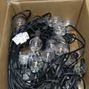 Brightown Outdoor String Lights, 50FT 25 G40 Bulbs Shatterproof Patio Lights, IP65 Waterproof Dimmable Hanging Connectable Globe LED Outdoor Lights for Backyard, Bistro, Porch, Deck, Balcony