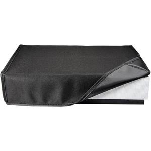 eXtremeRate Black Horizontal Dust Cover for Xbox One S Console Custom Designed Double Layer Soft Neat Lining Waterproof Dustproof Precision Cut Easy Access Cable Port