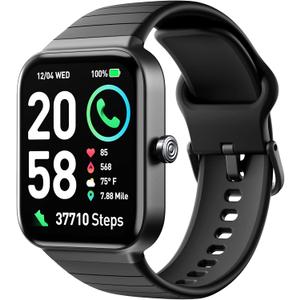 Fitpolo Smart Watch for Men Women,1.8 Touchscreen, Bluetooth Call, Alexa Built-in,24/7 Heart Rate, SpO2 Monitor, Step Counting, Sleep Tracking,IP68 Waterproof Fitness Tracker Watch for Android iPhone