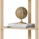 Wisuce Corner Shelf, 100% Real Bamboo Shower Corner Shelves Free Standing Shelf Storage Organizer for Bathroom Living Room Kitchen (Natural, 5 Tier)