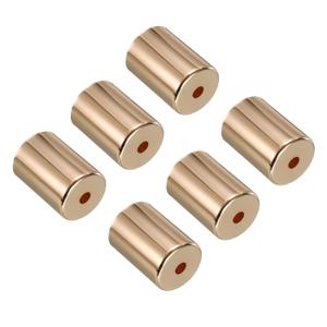 PATIKIL E26/E27 Lamp Socket Cup, 6 Pack Flat Lamp Bases Holder Covers Sleeves Decorative Lighting Accessories for Chandelier Wall Ceiling Light Gold Tone