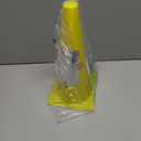 13" Tall Indoor Dog Pee Post with 6pcs Pet Guide Patch, Small Medium Large Dogs All Love to Pee on It, Used on Disposable Dog Pee Pads&Trays, Stable Easy to Clean Traffic Cone Shaped Pet Toilet Yellow