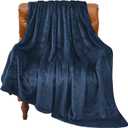 BEDELITE Fleece Blanket Twin Size Navy Blue Throw Blankets for Couch & Bed, Luxury Plush Cozy Fuzzy Blanket 60x80 inches, Super Soft Warm Lightweight Throw Blanket for Travel Camping