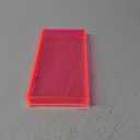 Acrylic Tray for Vanity Makeup Perfume Jewelry 12x6'' Small Decorative Tray for Bathroom Dresser Tops Candle Sink Counter, Neon Pink