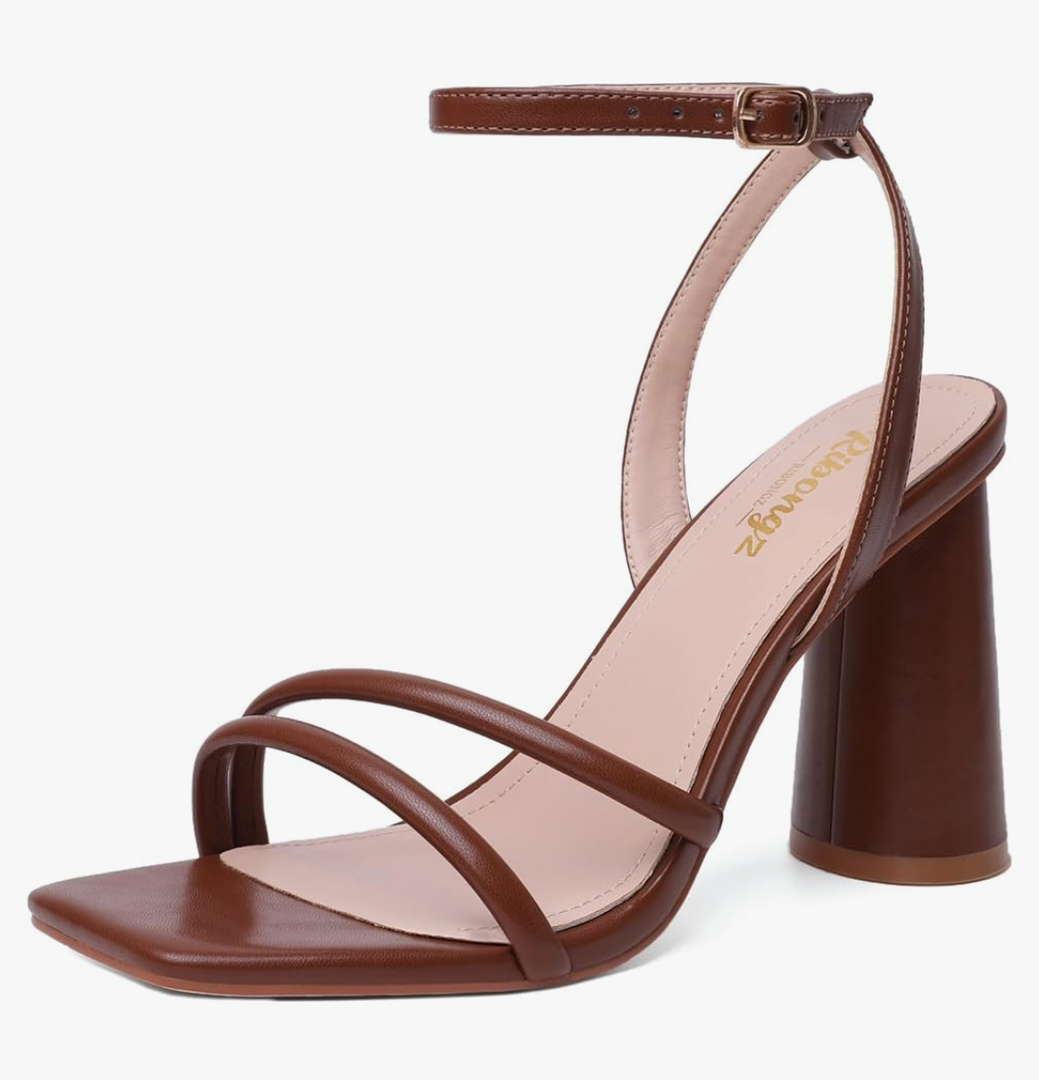 RIBONGZ Block Heels Prom Heeled Sandals for Women Chunky Square Open Toe Strappy High Heels Ankle Strap Wedding Bridal Shoes High Heel Sandals for Party Dress 9.5 RIBONGZ Block Heels Prom Heeled Sandals for Women Chunky Square Open Toe Strappy High Heels Ankle Strap Wedding Bridal Shoes High Heel Sandals for Party Dress 9.5